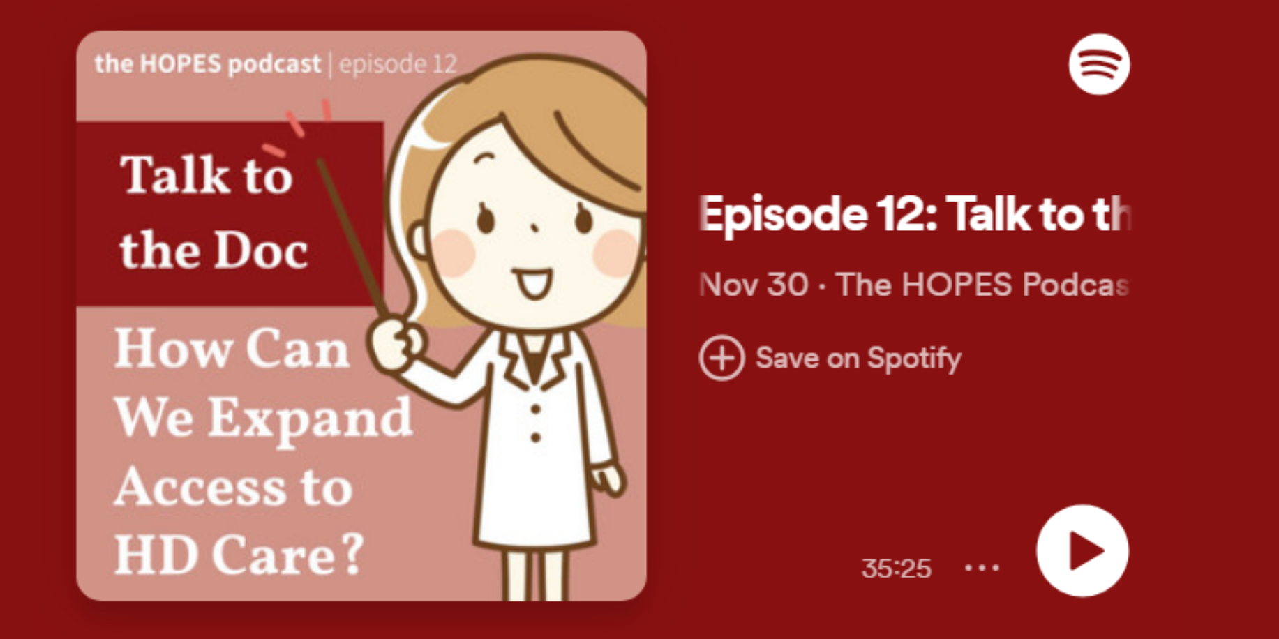Click “HOPES Podcast” above to listen to Episode 12 of the HOPES Podcast!